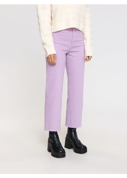 Sinsay - Jeansy cropped high waist - fioletowy ze sklepu Sinsay w kategorii Jeansy damskie - zdjęcie 187329194