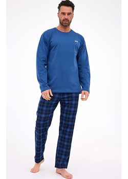 Bawełniana piżama męska Denali 2 124/306, Kolor niebieski-kratka, Rozmiar L, Cornette ze sklepu Primodo w kategorii Piżamy męskie - zdjęcie 187330343