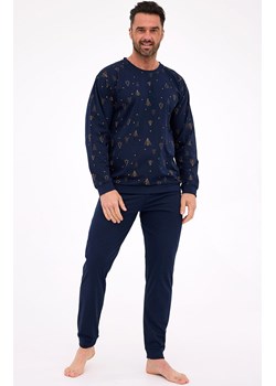 Długa piżama męska w choinki Night 3 457/299, Kolor granatowy, Rozmiar L, Cornette ze sklepu Primodo w kategorii Piżamy męskie - zdjęcie 187330353