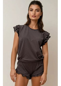 Czekoladowa krótka piżama damska Lulu 2, Kolor czekoladowy, Rozmiar XS, DKaren ze sklepu Primodo w kategorii Piżamy damskie - zdjęcie 187330371