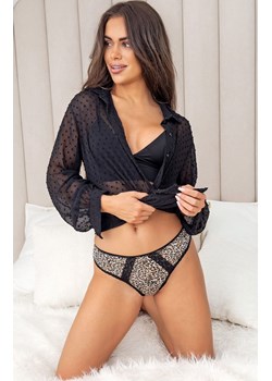Donna figi damskie w panterkę z koronką 231 Omari, Kolor panterka, Rozmiar S, Donna ze sklepu Primodo w kategorii Majtki damskie - zdjęcie 187330402
