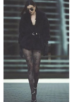 Rajstopy damskie w kwiatowy wzór czarne Carmela 40 DEN, Kolor czarny, Rozmiar 2, Gabriella ze sklepu Primodo w kategorii Rajstopy - zdjęcie 187330464