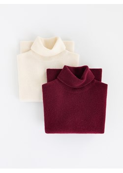 Reserved - Wełniany sweter - kremowy ze sklepu Reserved w kategorii Swetry damskie - zdjęcie 187331343