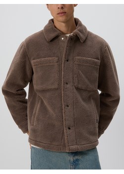 Reserved - Kurtka sherpa z kołnierzem - brązowy ze sklepu Reserved w kategorii Kurtki męskie - zdjęcie 187331492
