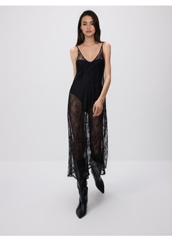 Reserved - Koronkowa sukienka midi - czarny ze sklepu Reserved w kategorii Sukienki - zdjęcie 187331573