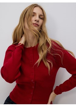 Reserved - Kardigan z domieszką wełny - czerwony ze sklepu Reserved w kategorii Swetry damskie - zdjęcie 187331592