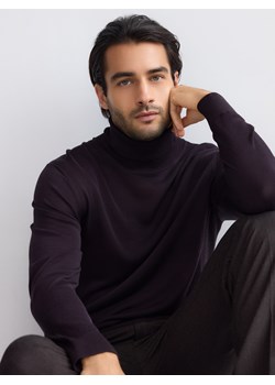 Reserved - Golf z dodatkiem lyocellu - ciemnofioletowy ze sklepu Reserved w kategorii Swetry męskie - zdjęcie 187331623