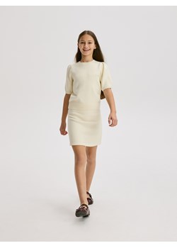 Reserved - Sweter z krótkim rękawem - złamana biel ze sklepu Reserved w kategorii Swetry dziewczęce - zdjęcie 187331960