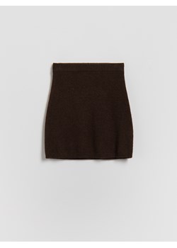 Reserved - Dzianinowa spódnica z domieszką wełny - brązowy ze sklepu Reserved w kategorii Swetry dziewczęce - zdjęcie 187331974