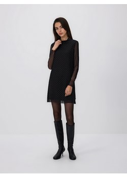 Reserved - Sukienka z dekoracyjnymi aplikacjami - czarny ze sklepu Reserved w kategorii Sukienki - zdjęcie 187332120