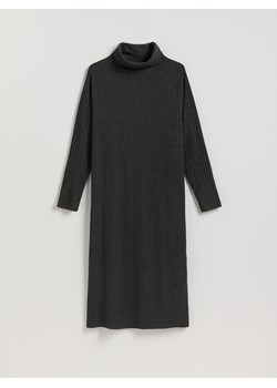 Reserved - Dzianinowa sukienka z golfem - ciemnoszary ze sklepu Reserved w kategorii Sukienki - zdjęcie 187332142