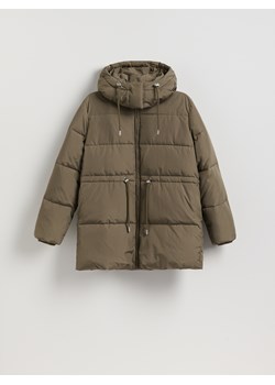 Reserved - Pikowana kurtka z odpinanym kapturem - oliwkowy ze sklepu Reserved w kategorii Kurtki damskie - zdjęcie 187332224