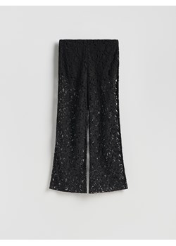 Reserved - Koronkowe spodnie z wiskozą - czarny ze sklepu Reserved w kategorii Spodnie damskie - zdjęcie 187332242