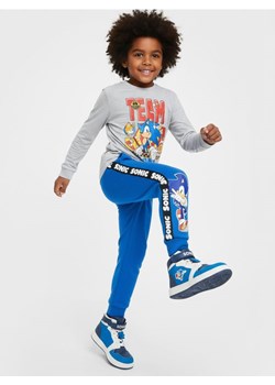 Sinsay - Spodnie z nadrukiem i ozdobnymi lampasami Sonic the Hedgehog - niebieski ze sklepu Sinsay w kategorii Spodnie chłopięce - zdjęcie 187333180