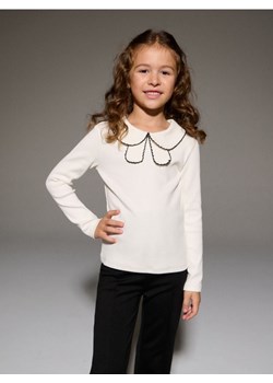 Sinsay - Prążkowana bluzka - biały ze sklepu Sinsay w kategorii Bluzki dziewczęce - zdjęcie 187333224