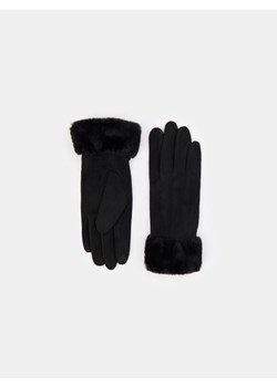Sinsay - Rękawiczki z futerkiem ozdobnym - czarny ze sklepu Sinsay w kategorii Rękawiczki damskie - zdjęcie 187333241