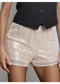 Sinsay - Szorty z cekinami - kremowy ze sklepu Sinsay w kategorii Szorty - zdjęcie 187333312