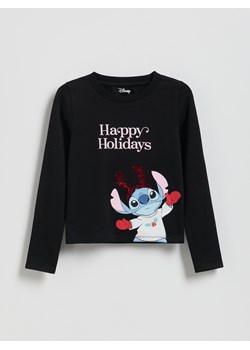 Reserved - Świąteczna bluzka Lilo i Stitch - czarny ze sklepu Reserved w kategorii Bluzki dziewczęce - zdjęcie 187333980