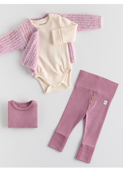 Reserved - Bawełniane body 2 pack - jasnofioletowy ze sklepu Reserved w kategorii Body niemowlęce - zdjęcie 187334102