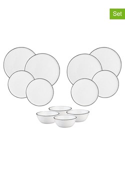 Björn 12-częściowy zestaw talerzy &quot;Pure&quot; w kolorze biało-czarnym ze sklepu Limango Polska w kategorii Naczynia - zdjęcie 187334422