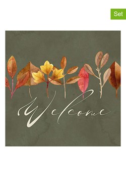 ppd Serwetki (40 szt.) &quot;Welcome Leaves&quot; w kolorze oliwkowo-pomarańczowym ze sklepu Limango Polska w kategorii Akcesoria kuchenne - zdjęcie 187335020