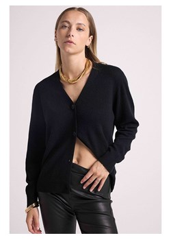 Maison Héritage Cashmere Kaszmirowy kardigan w kolorze czarnym ze sklepu Limango Polska w kategorii Swetry damskie - zdjęcie 187335172