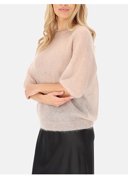 Beżowy sweter moherowy damski L'AF Era ze sklepu Eye For Fashion w kategorii Swetry damskie - zdjęcie 187336642