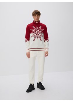 Reserved - Spodnie dresowe regular fit - złamana biel ze sklepu Reserved w kategorii Spodnie męskie - zdjęcie 187337011