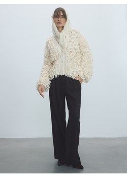 Reserved - Kardigan ze strukturalnym splotem - złamana biel ze sklepu Reserved w kategorii Swetry damskie - zdjęcie 187337193