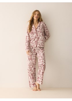 Reserved - Wzorzysta piżama dwuczęściowa - jasnoszary ze sklepu Reserved w kategorii Piżamy damskie - zdjęcie 187337350