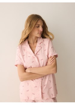 Reserved - Wzorzysta piżama dwuczęściowa - różowy ze sklepu Reserved w kategorii Piżamy damskie - zdjęcie 187337363