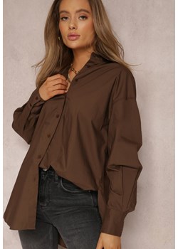 Ciemnobrązowa Koszula Bawełniana Aquida ze sklepu renee.pl w kategorii Koszule damskie - zdjęcie 187338144