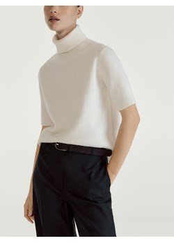 Reserved - Wełniany sweter - kremowy ze sklepu Reserved w kategorii Swetry damskie - zdjęcie 187338262