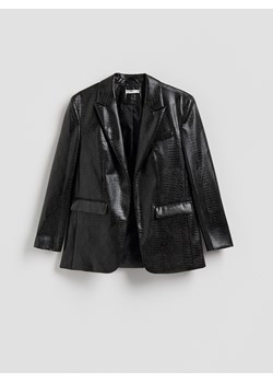 Reserved - Marynarka z imitacji skóry - czarny ze sklepu Reserved w kategorii Marynarki damskie - zdjęcie 187338411