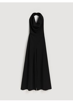 Reserved - Kombinezon z szerokimi nogawkami - czarny ze sklepu Reserved w kategorii Kombinezony damskie - zdjęcie 187338452