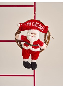 Sinsay - Świąteczny wieniec dekoracyjny z świętym Mikołajem - czerwony ze sklepu Sinsay w kategorii Dekoracje bożonarodzeniowe - zdjęcie 187339081