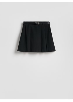 Reserved - Plisowana spódnica z paskiem - czarny ze sklepu Reserved w kategorii Spódnice - zdjęcie 187339972