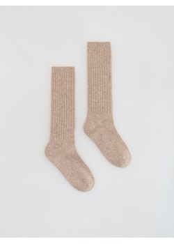 Reserved - Skarpetki z wełną i domieszką kaszmiru - beżowy ze sklepu Reserved w kategorii Skarpetki damskie - zdjęcie 187340000