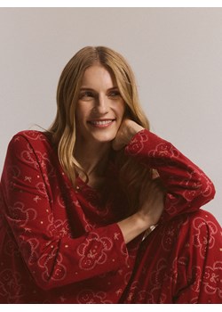 Reserved - Piżama ze świątecznym motywem - czerwony ze sklepu Reserved w kategorii Piżamy damskie - zdjęcie 187340113