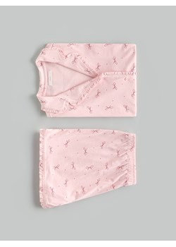 Reserved - Wzorzysta piżama dwuczęściowa - różowy ze sklepu Reserved w kategorii Piżamy damskie - zdjęcie 187340123