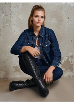 Sinsay - Kozaki za kostkę z imitacji skóry - czarny ze sklepu Sinsay w kategorii Kozaki damskie - zdjęcie 187340260