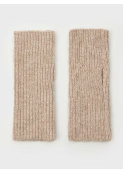 Sinsay - Prążkowane rękawiczki mitenki - beżowy ze sklepu Sinsay w kategorii Rękawiczki damskie - zdjęcie 187340262