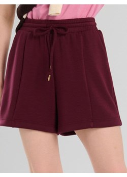 Sinsay - Szorty dresowe z wiązaniem soft touch - bordowy ze sklepu Sinsay w kategorii Szorty - zdjęcie 187340281