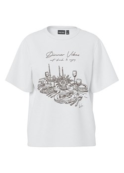 Pieces Koszulka w kolorze białym ze sklepu Limango Polska w kategorii Bluzki damskie - zdjęcie 187340514