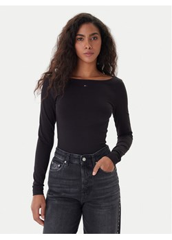 Tommy Jeans Bluzka DW0DW21548 Czarny Slim Fit ze sklepu MODIVO w kategorii Bluzki damskie - zdjęcie 187341002