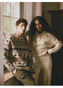 Reserved - Sweter ze świątecznym motywem - wielobarwny ze sklepu Reserved w kategorii Swetry męskie - zdjęcie 187342323