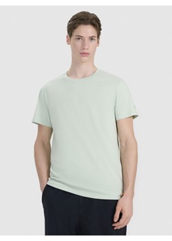 Męski t-shirt basic 4F FWSS25TTSHM2239 - zielony ze sklepu Sportstylestory.com w kategorii T-shirty męskie - zdjęcie 187342930