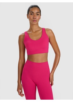 Damski biustonosz treningowy 4F 4FWAW25USBAF172 - różowy ze sklepu Sportstylestory.com w kategorii Biustonosze - zdjęcie 187342994