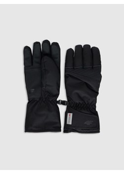 Męskie rękawiczki narciarskie 4F 4FWAW25AFGLM167 - czarne ze sklepu Sportstylestory.com w kategorii Rękawiczki męskie - zdjęcie 187343032