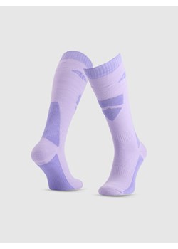 Dziewczęce skarpetki narciarskie 4F 4FJWAW25UFSOF228 - fioletowe ze sklepu Sportstylestory.com w kategorii Skarpetki dziecięce - zdjęcie 187343043